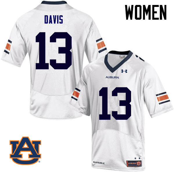 Women Auburn Tigers #13 Javaris Davis College Football Jerseys Sale-White